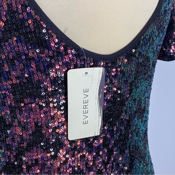 Evereve Sanctuary The Glimmer Top Black Multicolor Sequin - Picture 4 of 15
